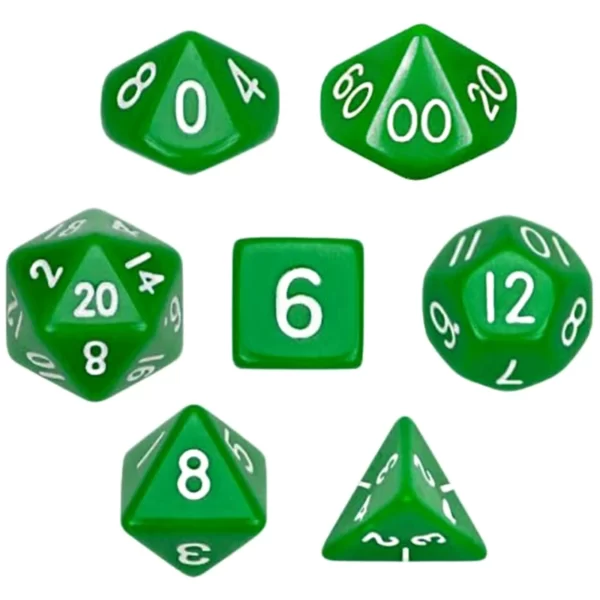 تاس وعده زمانی سبز مجموعه 7 عددی